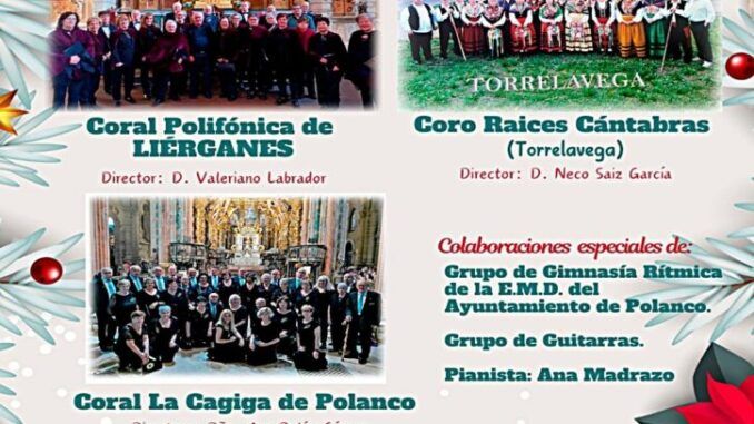 Sábado 21 de diciembre, 19.00 Ciclo de Villancicos Ayuntamiento de Polanco