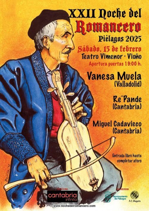 Sábado 15 de febrero 19.00 XXII Noche del Romancero en Vioño de Piélagos.