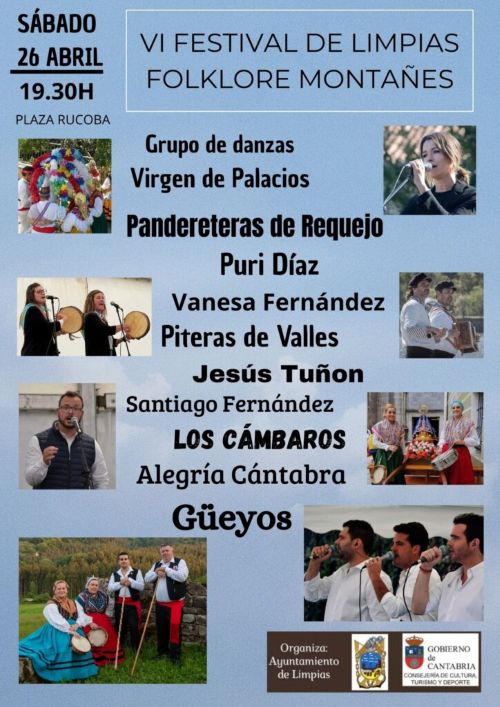 Sábado 26 de abril, 19.30 VI Festival de Folklore Montañés de Limpias Sábado 26 de abril, 19.30 VI Festival de Folklore Montañés de Limpias