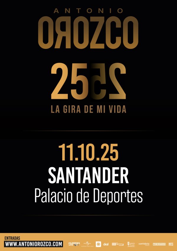 Antonio Orozco el sbado 11 en Santander con «La gira de mi vida», Palacio de los Deportes